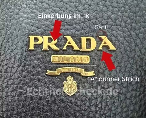 prada seriennummer prüfen|Prada logo identification.